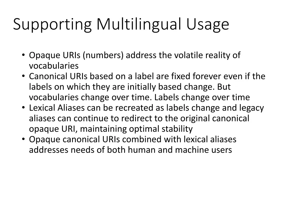supporting multilingual usage