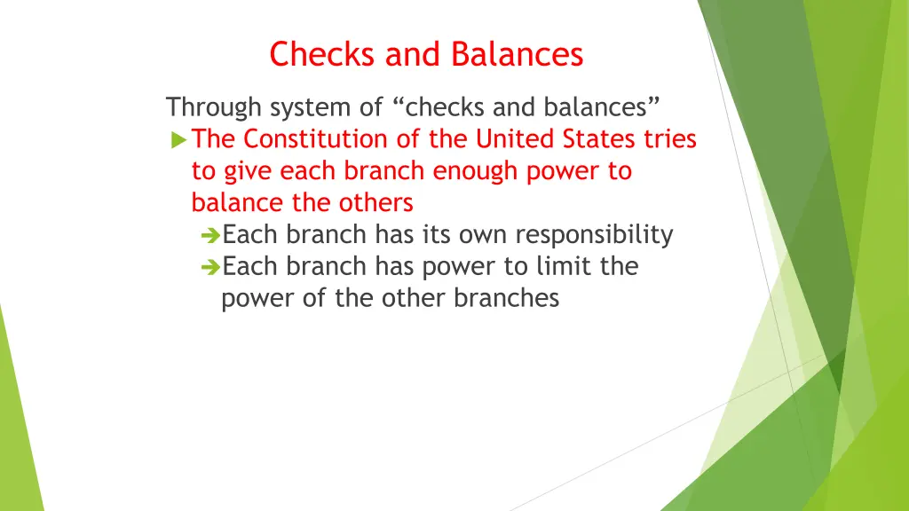 checks and balances
