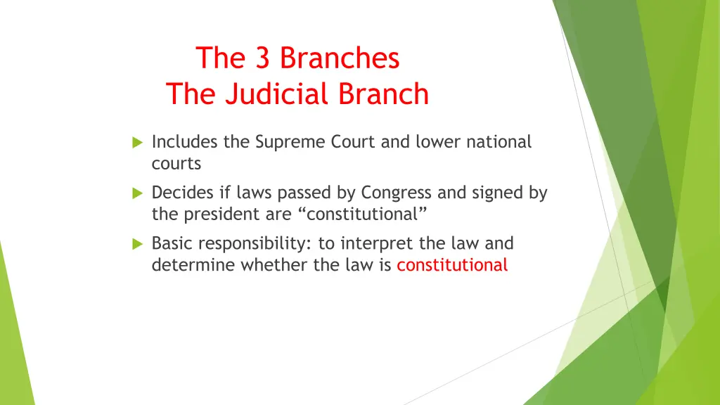 the 3 branches the judicial branch