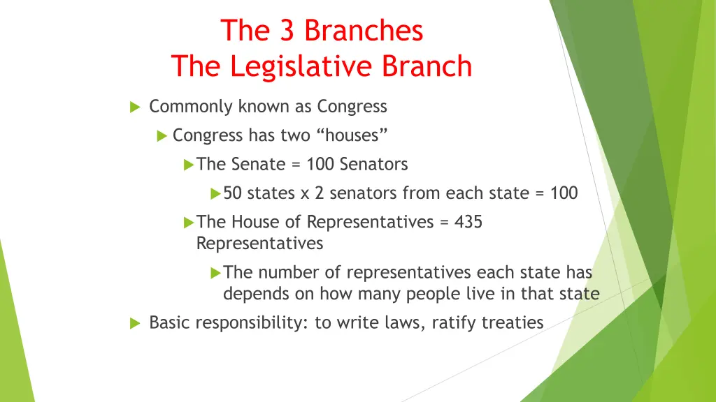 the 3 branches the legislative branch