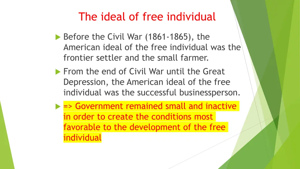the ideal of free individual