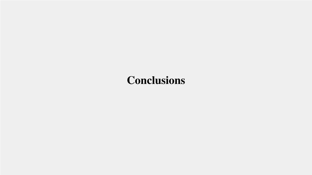 conclusions