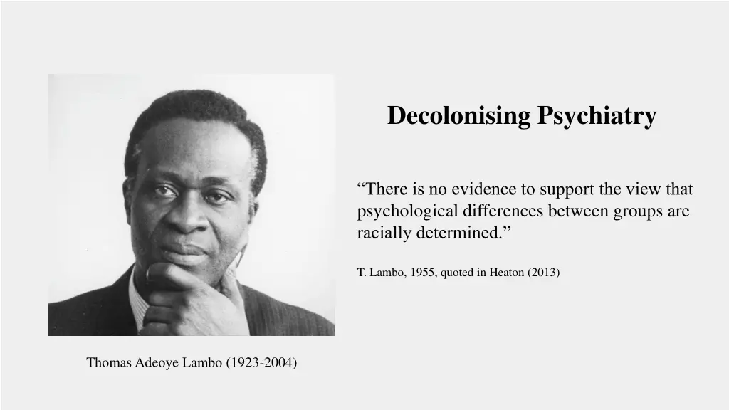 decolonising psychiatry