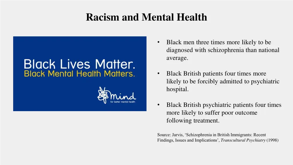 racism and mental health