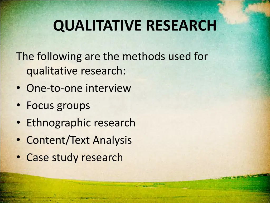 qualitative research