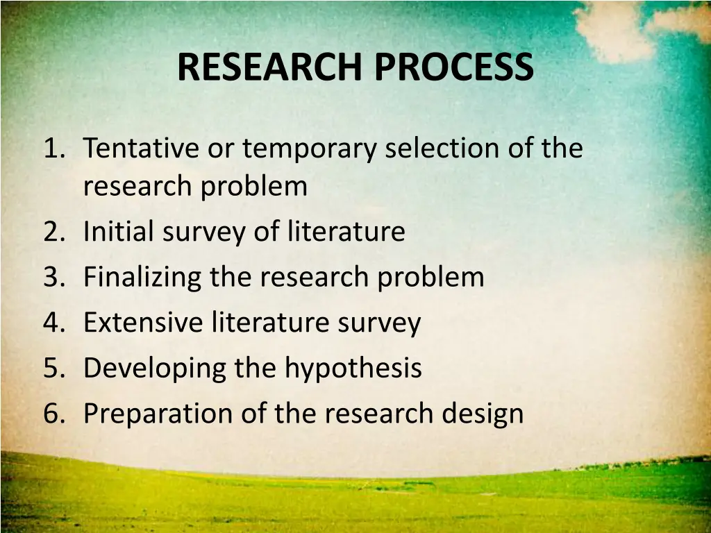 research process