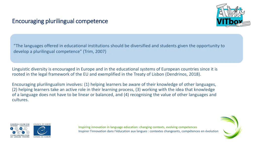 encouraging plurilingual competence encouraging