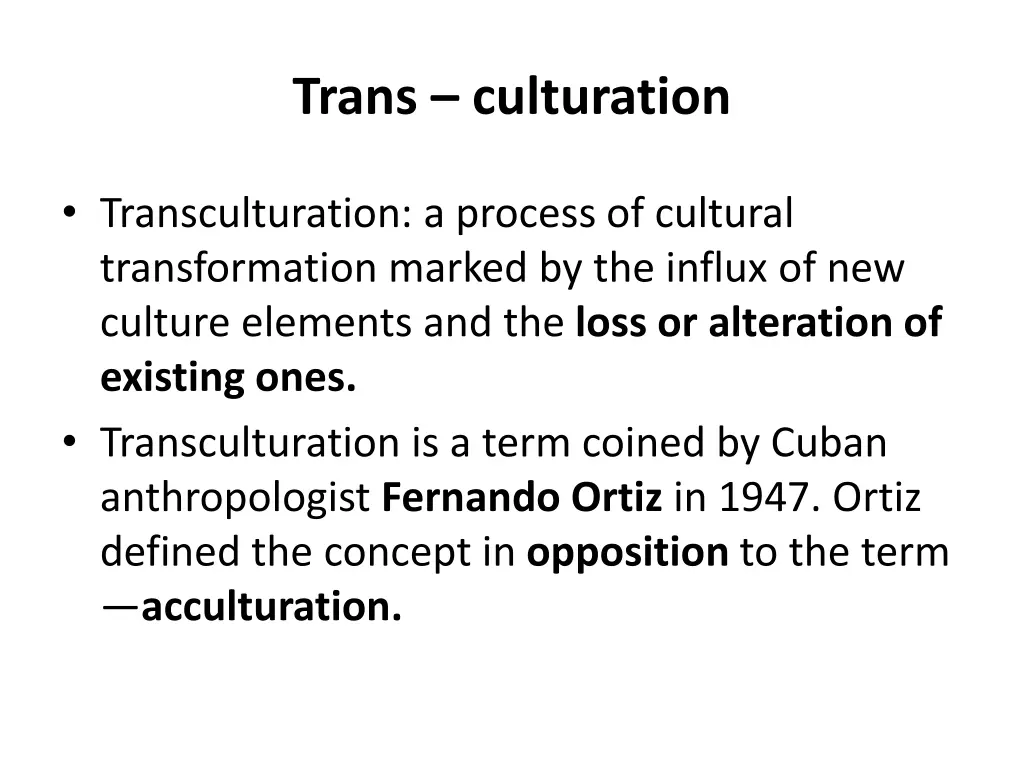 trans culturation