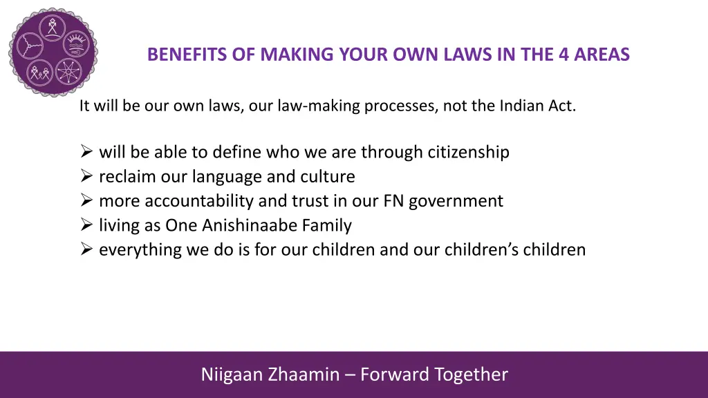 benefits of making your own laws in the 4 areas
