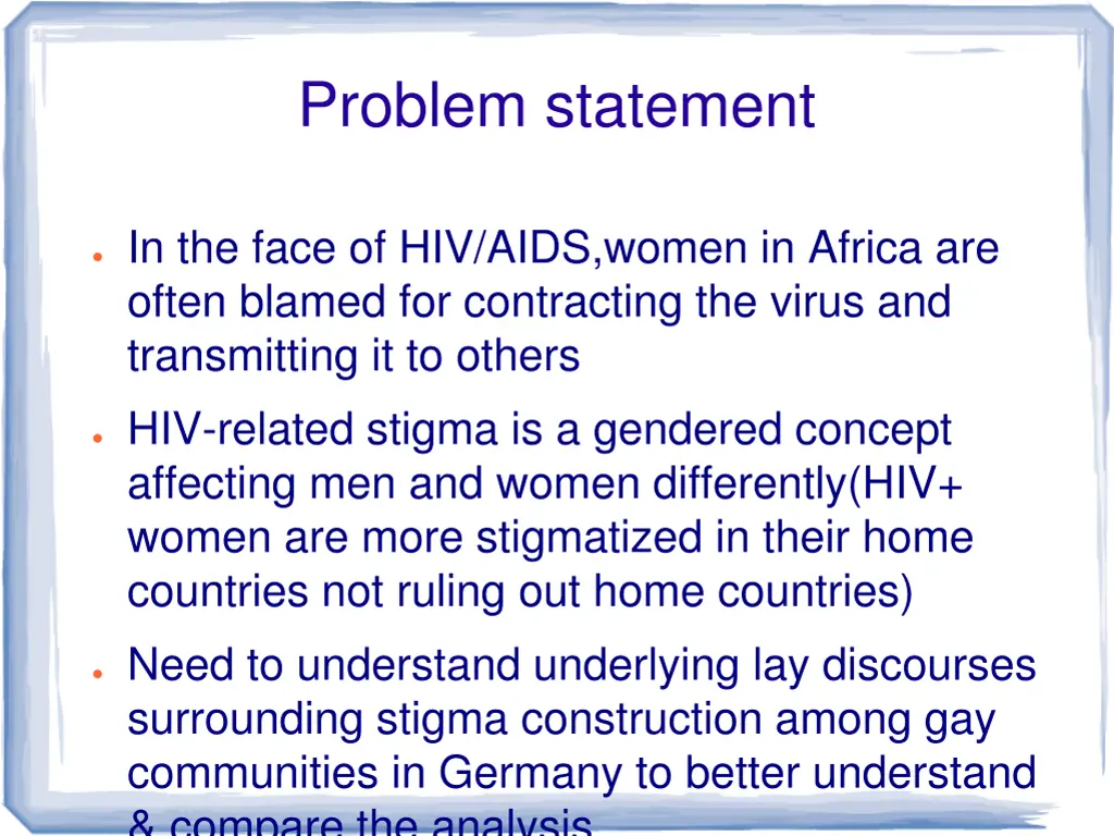 problem statement