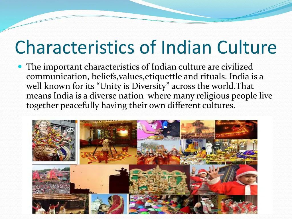 characteristics of indian culture the important