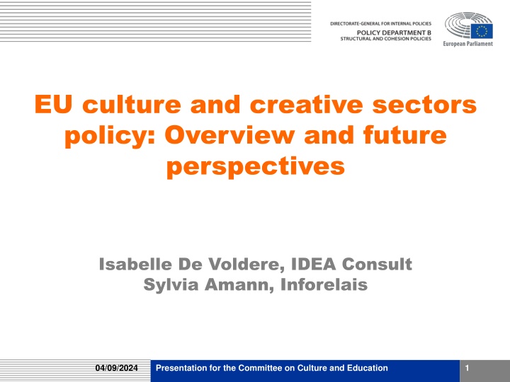 eu culture and creative sectors policy overview