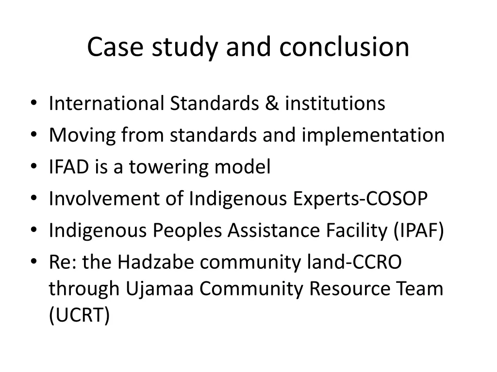 case study and conclusion