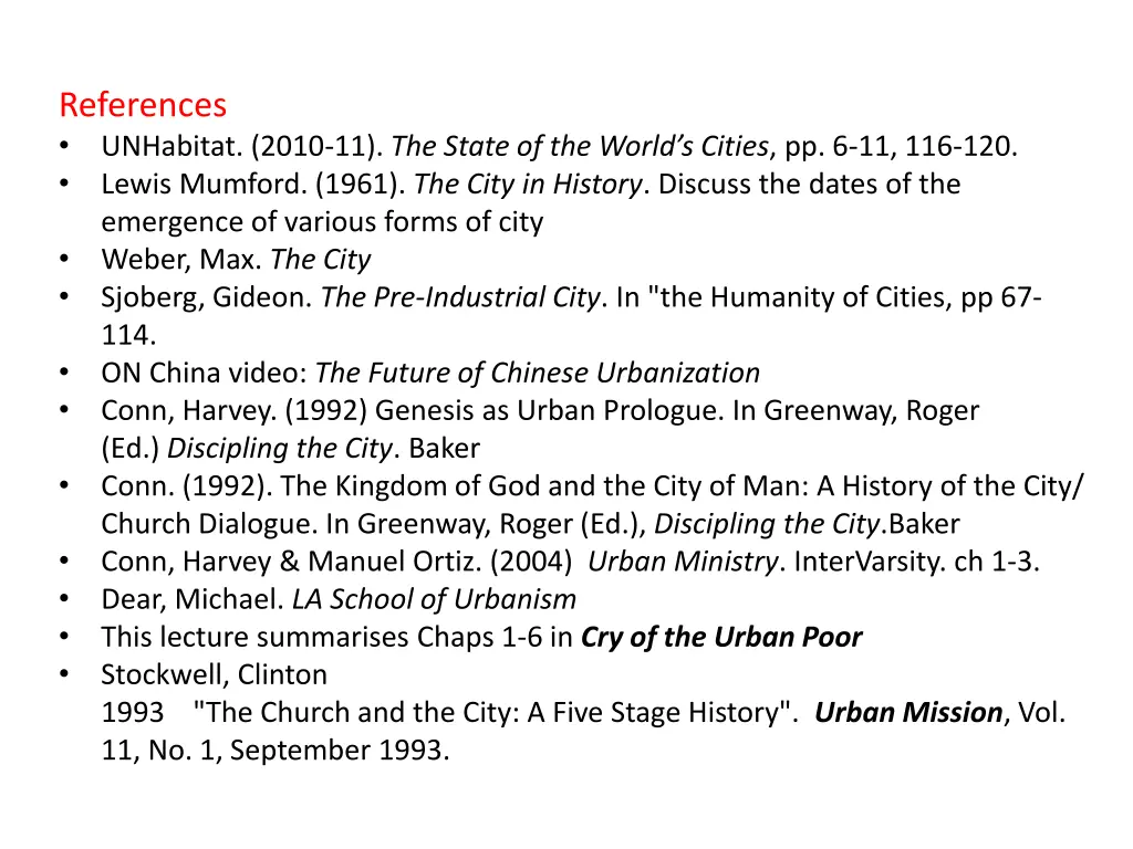 references unhabitat 2010 11 the state
