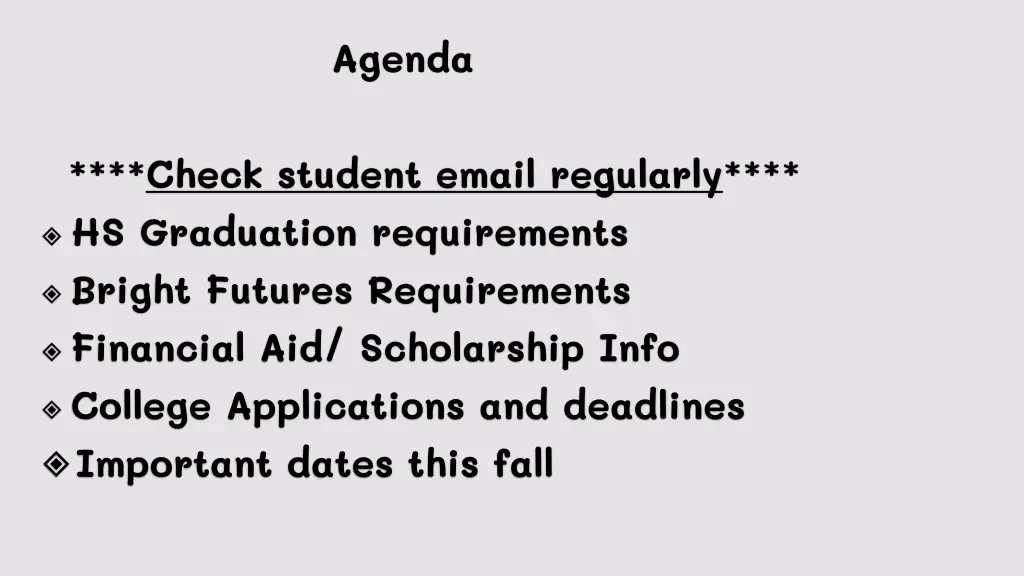 agenda
