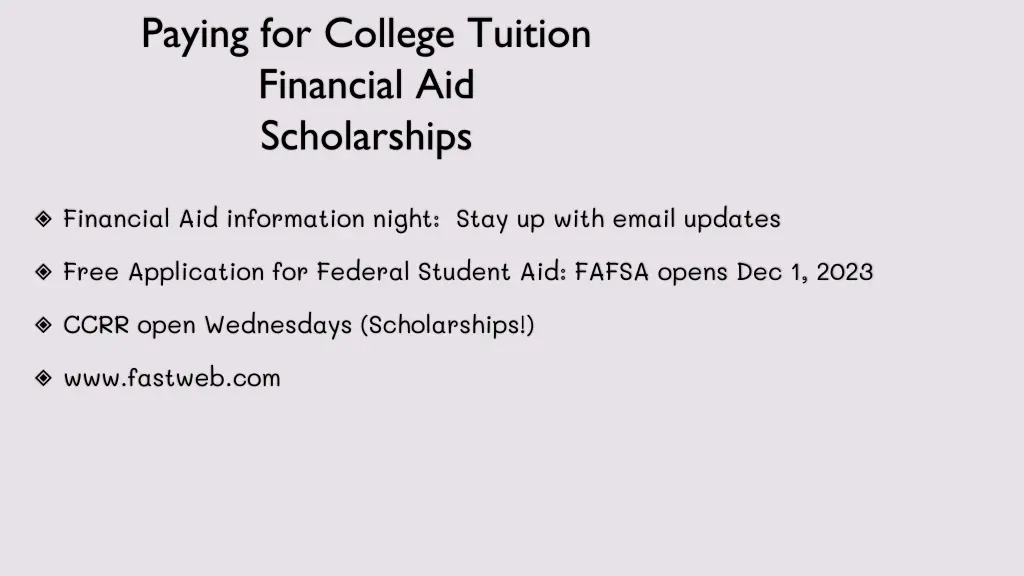 paying for college tuition financial