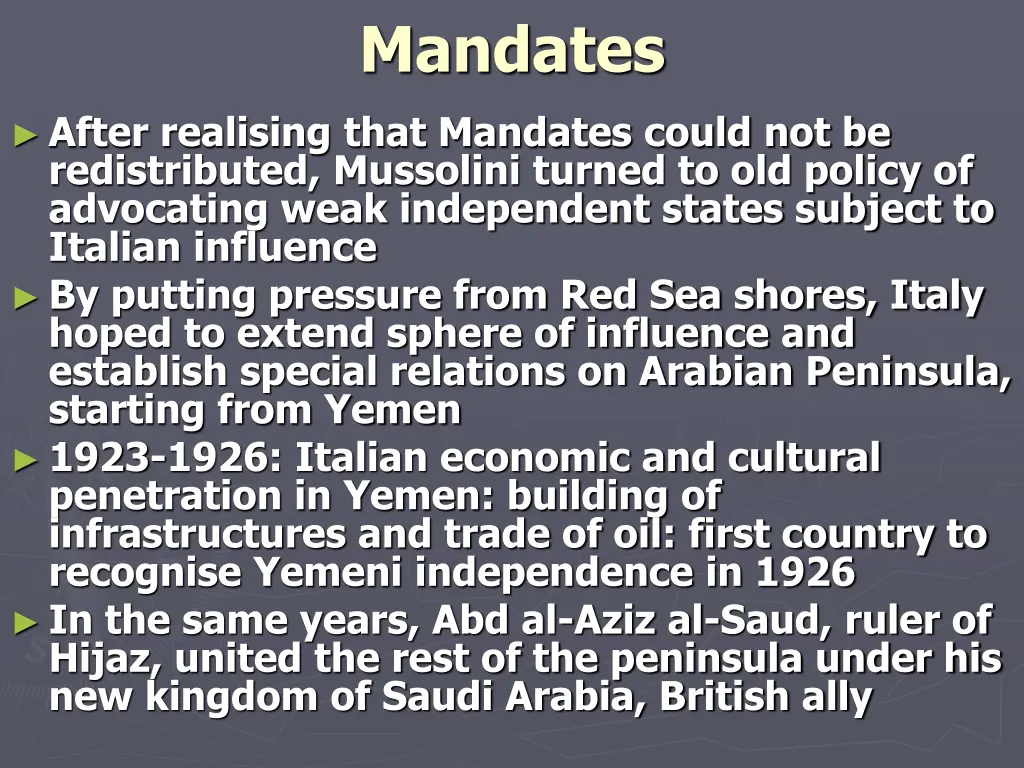 mandates