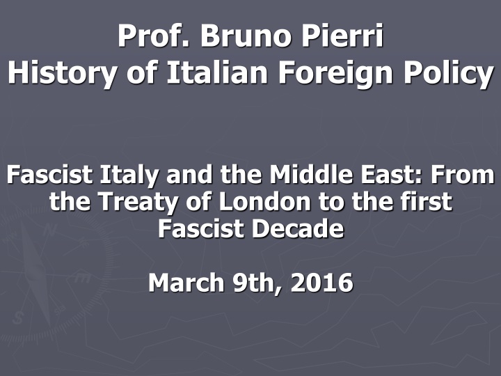 prof bruno pierri history of italian foreign