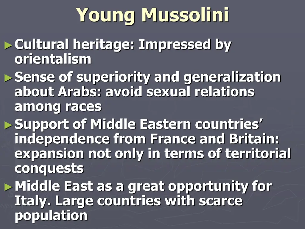 young mussolini