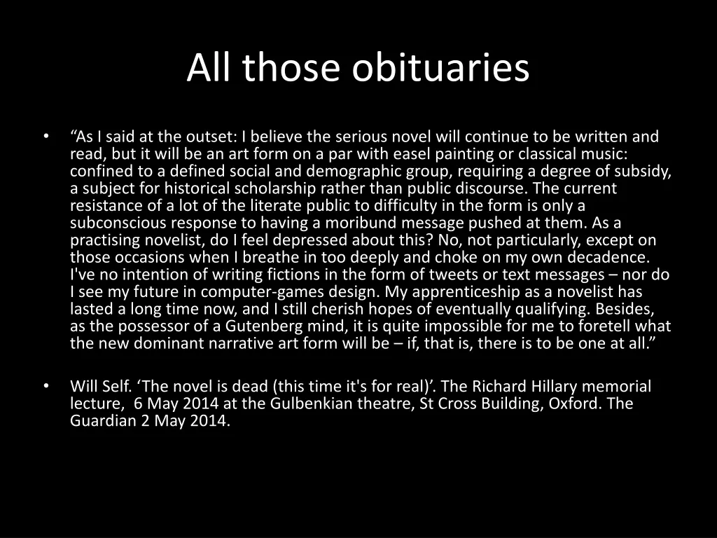 all those obituaries