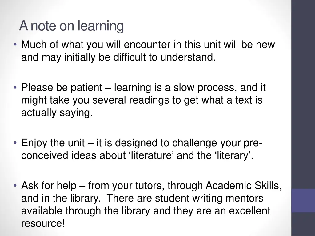 a note on learning much of what you will