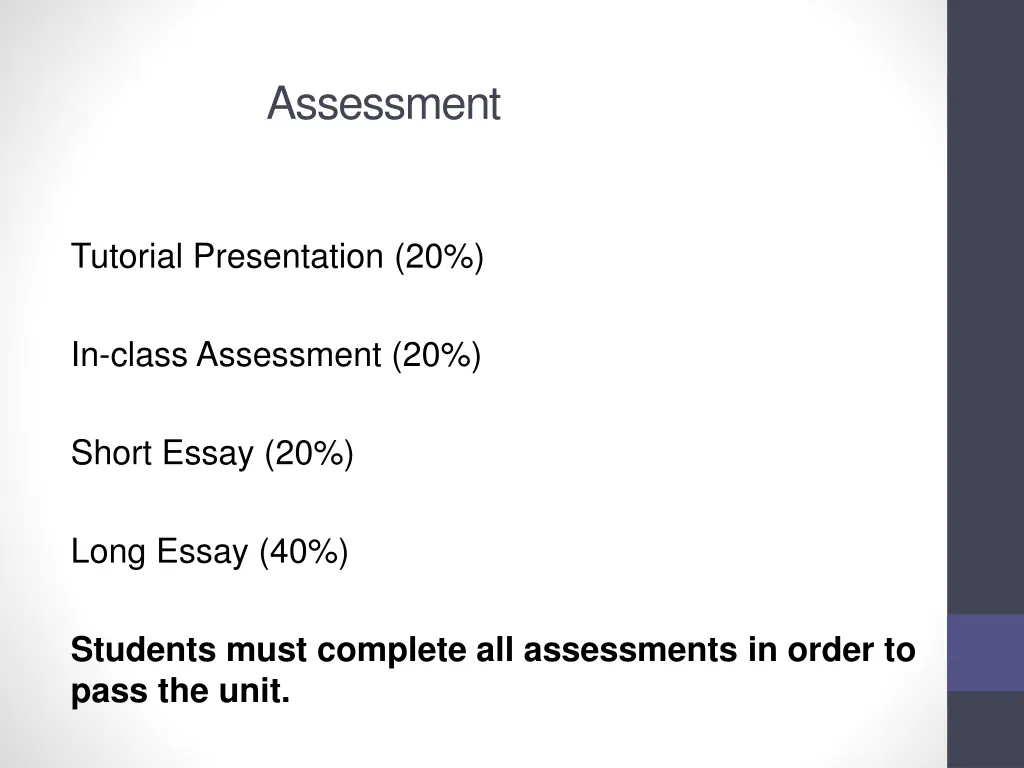 assessment