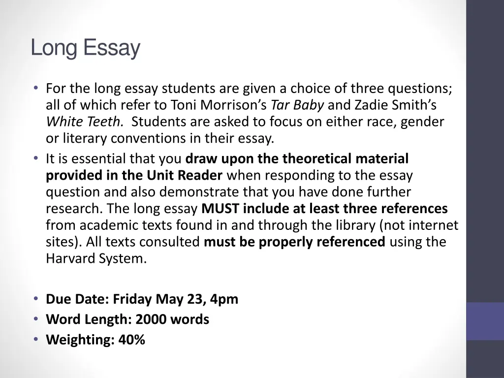 long essay