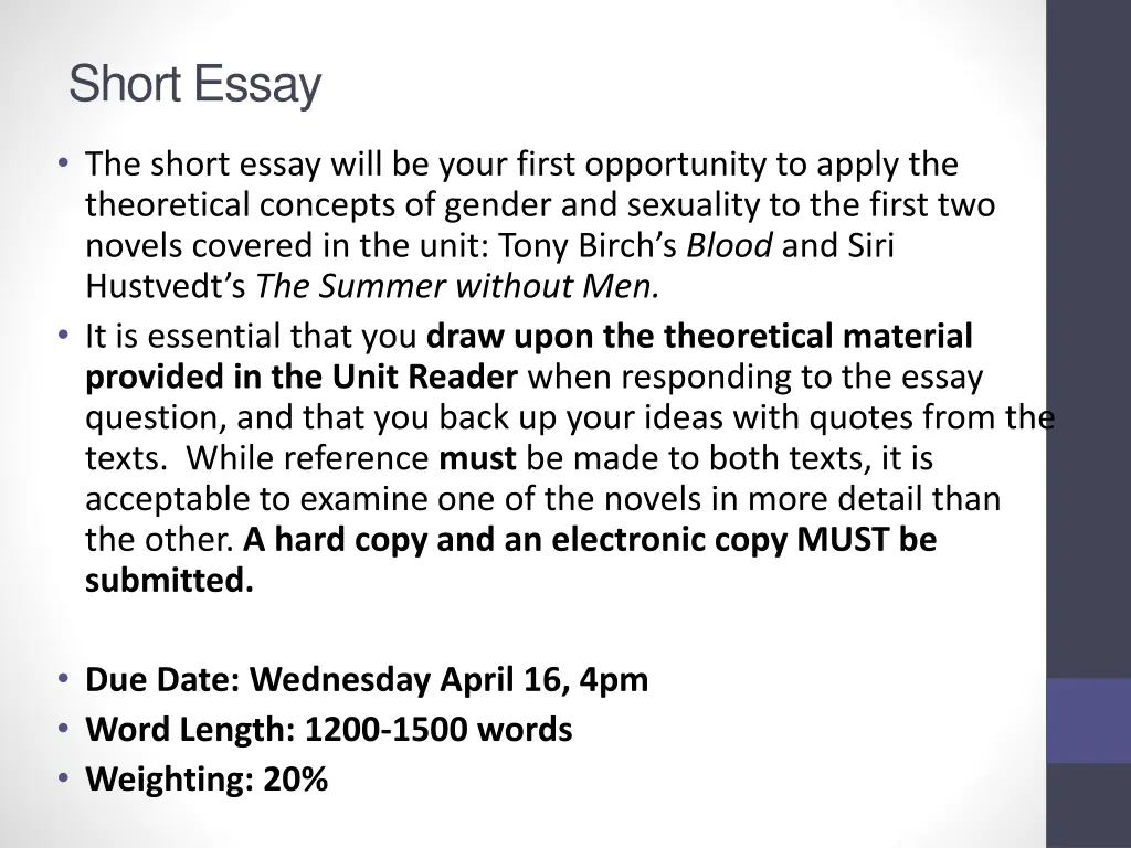short essay