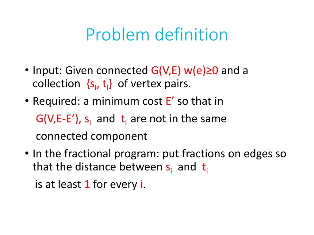 problem definition