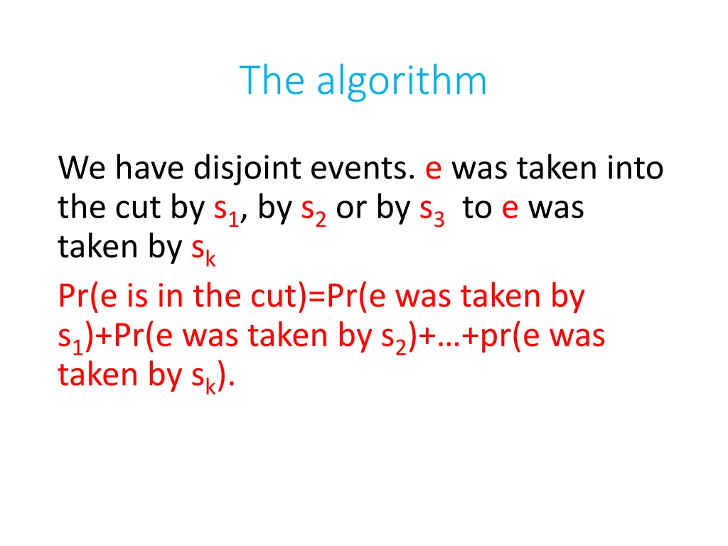 the algorithm 1