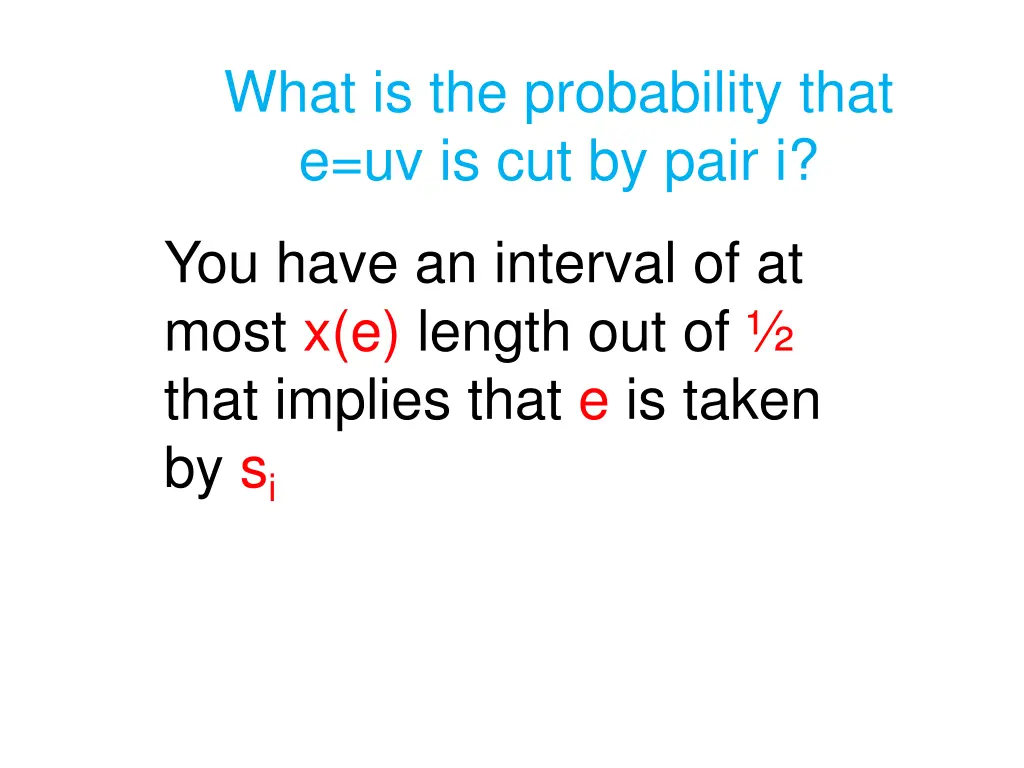 what is the probability that e uv is cut by pair i