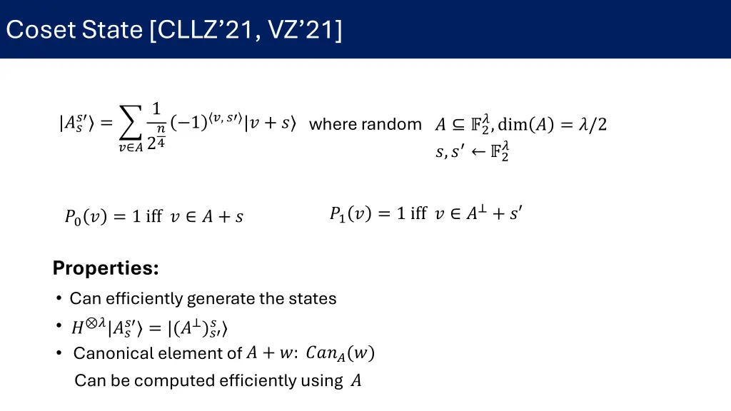 coset state cllz 21 vz 21