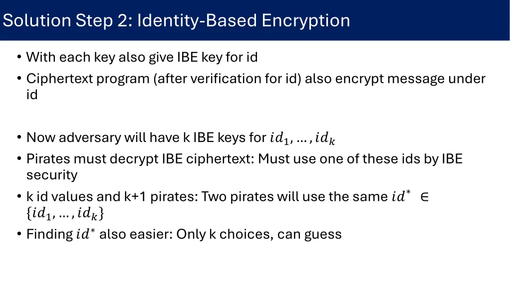 solution step 2 identity based encryption