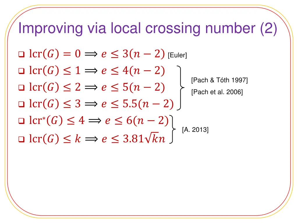 improving via local crossing number 2