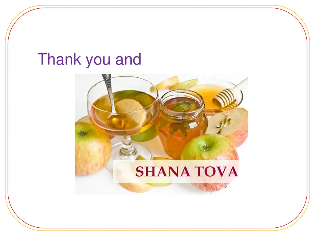thank you and