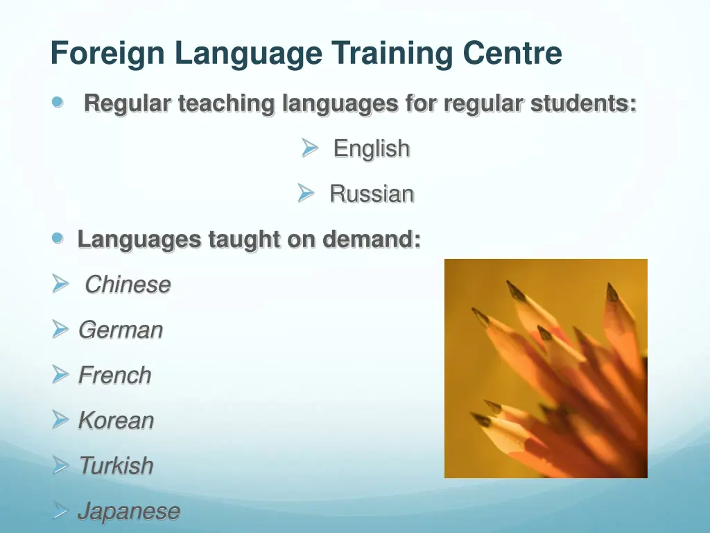 foreign language training centre