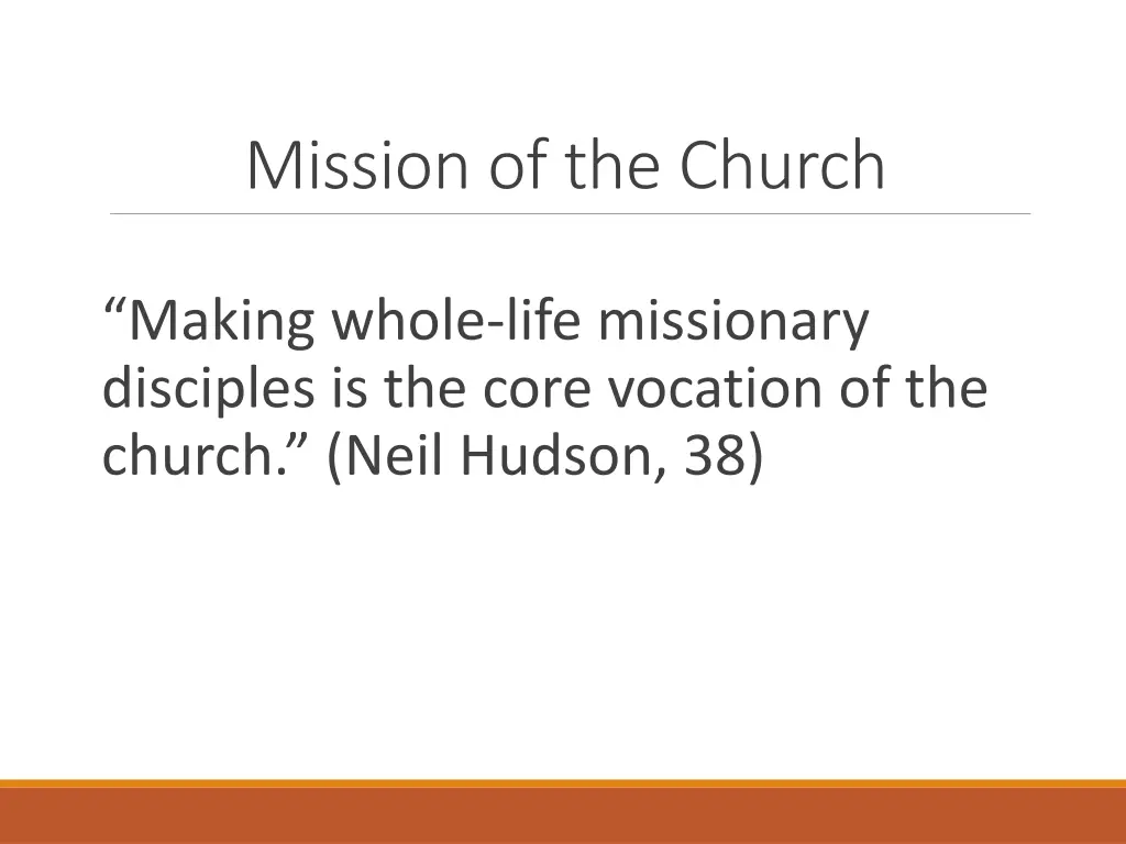 mission of the church