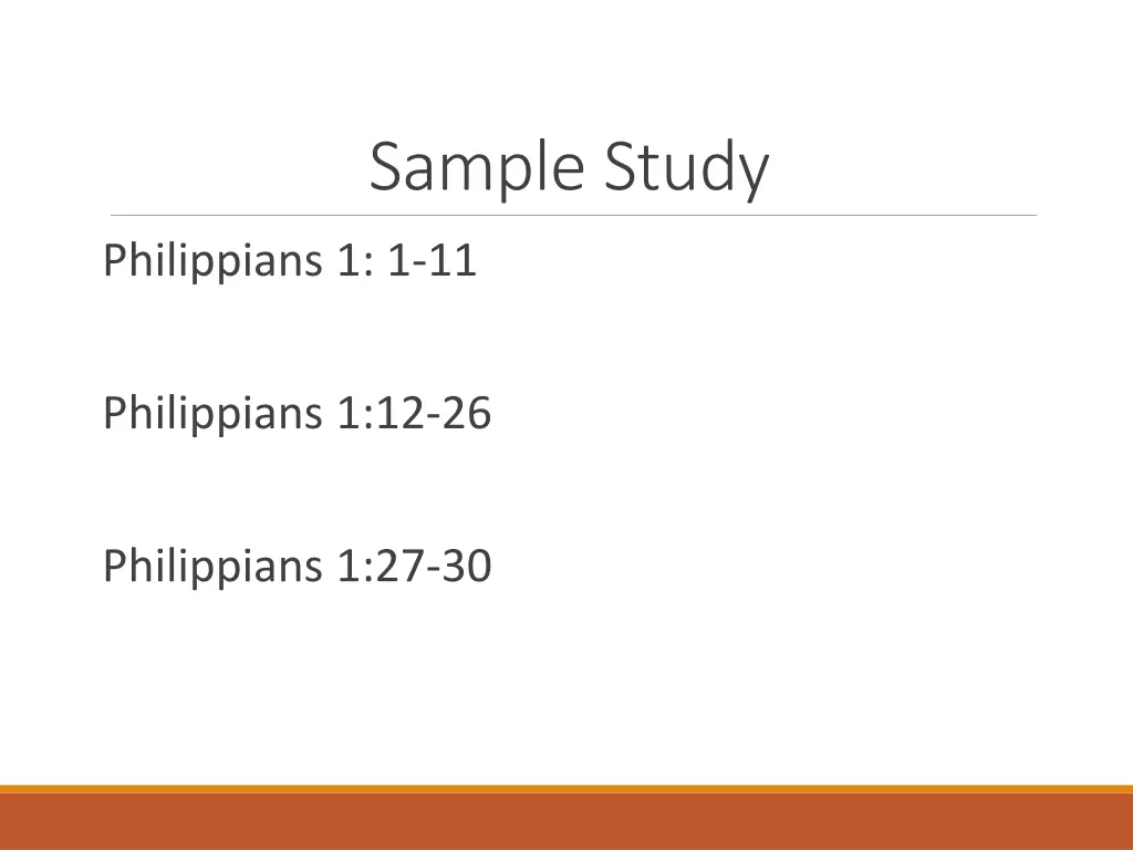 sample study