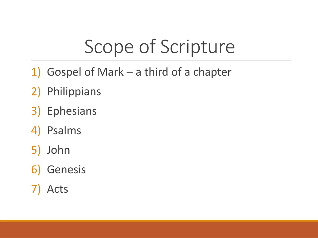 scope of scripture