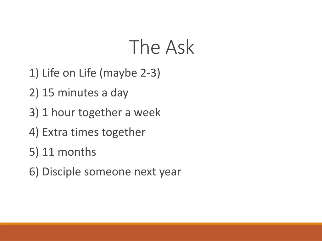 the ask