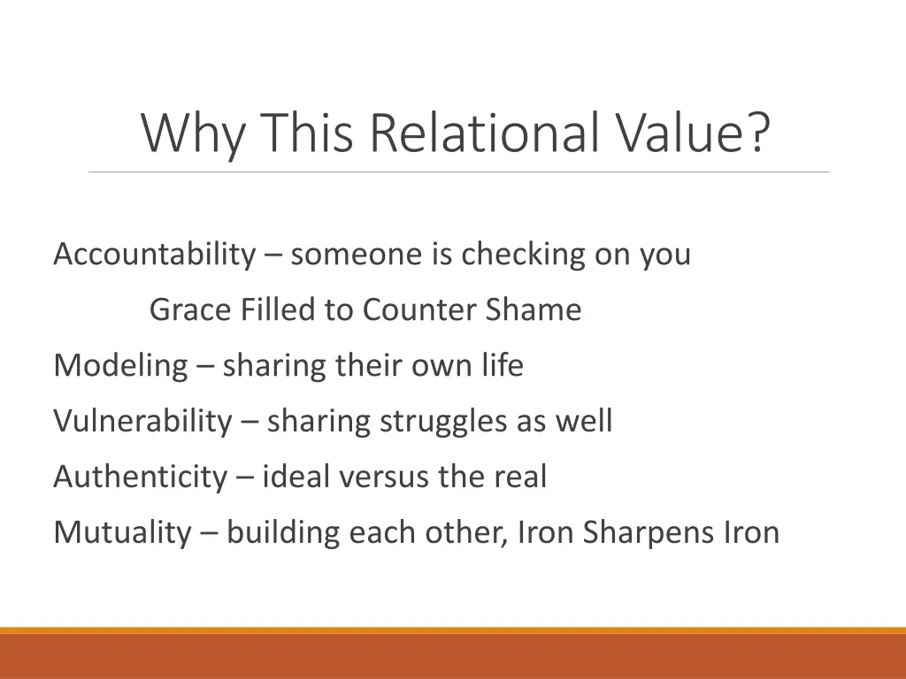 why this relational value