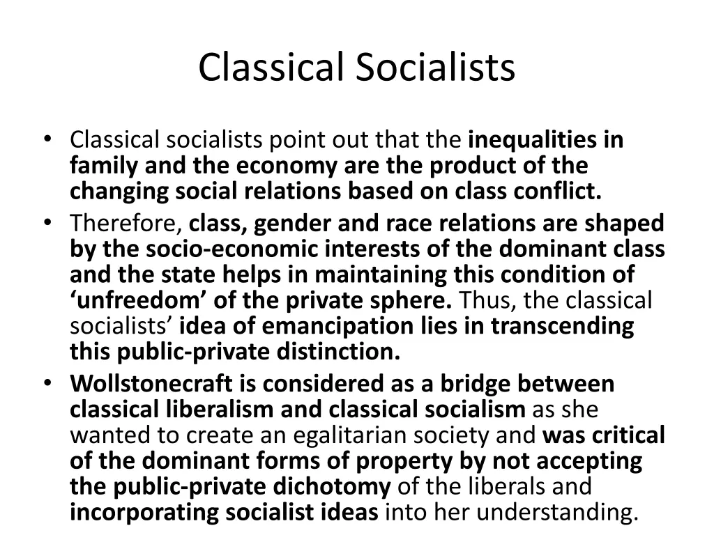 classical socialists