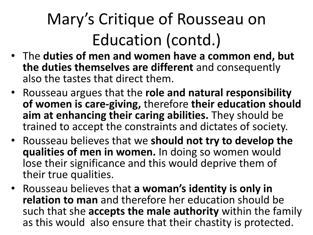 mary s critique of rousseau on education contd 1