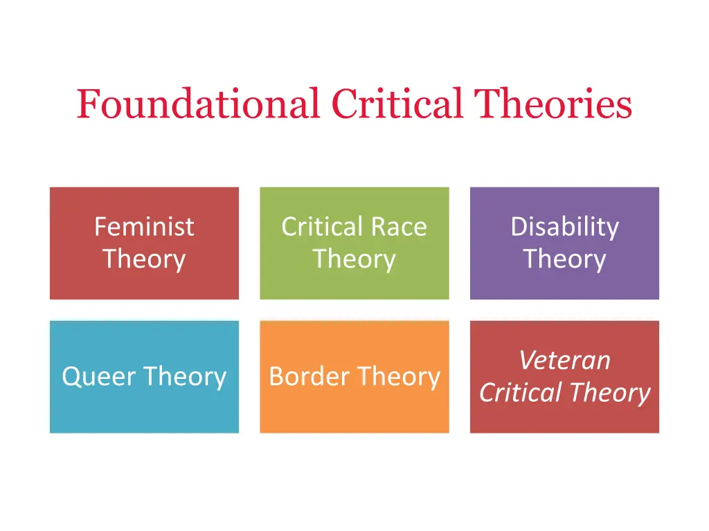 foundational critical theories