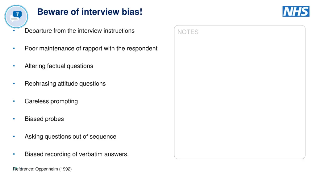 beware of interview bias