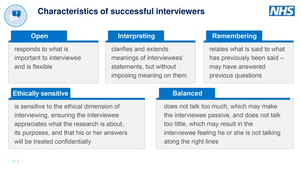 characteristics of successful interviewers 1