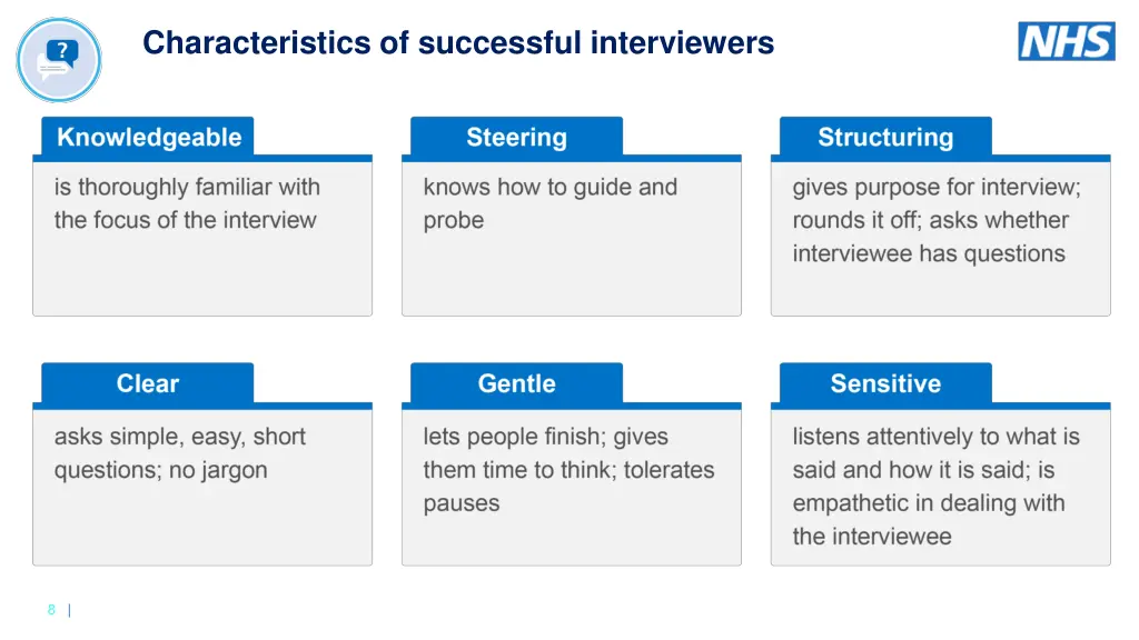 characteristics of successful interviewers