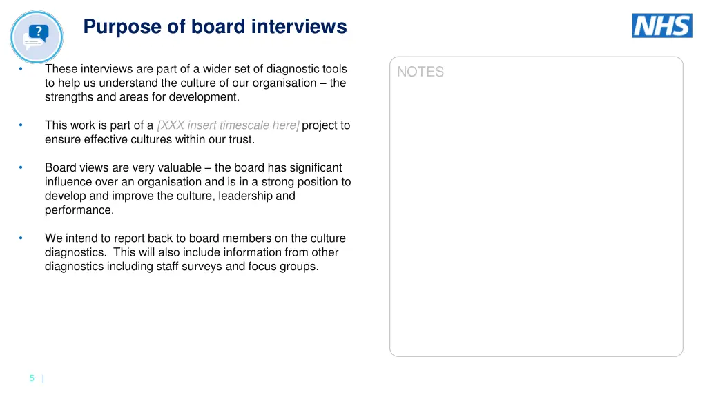 purpose of board interviews