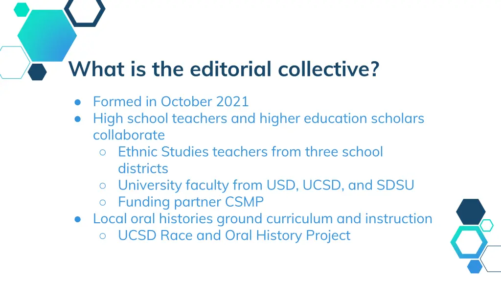 what is the editorial collective