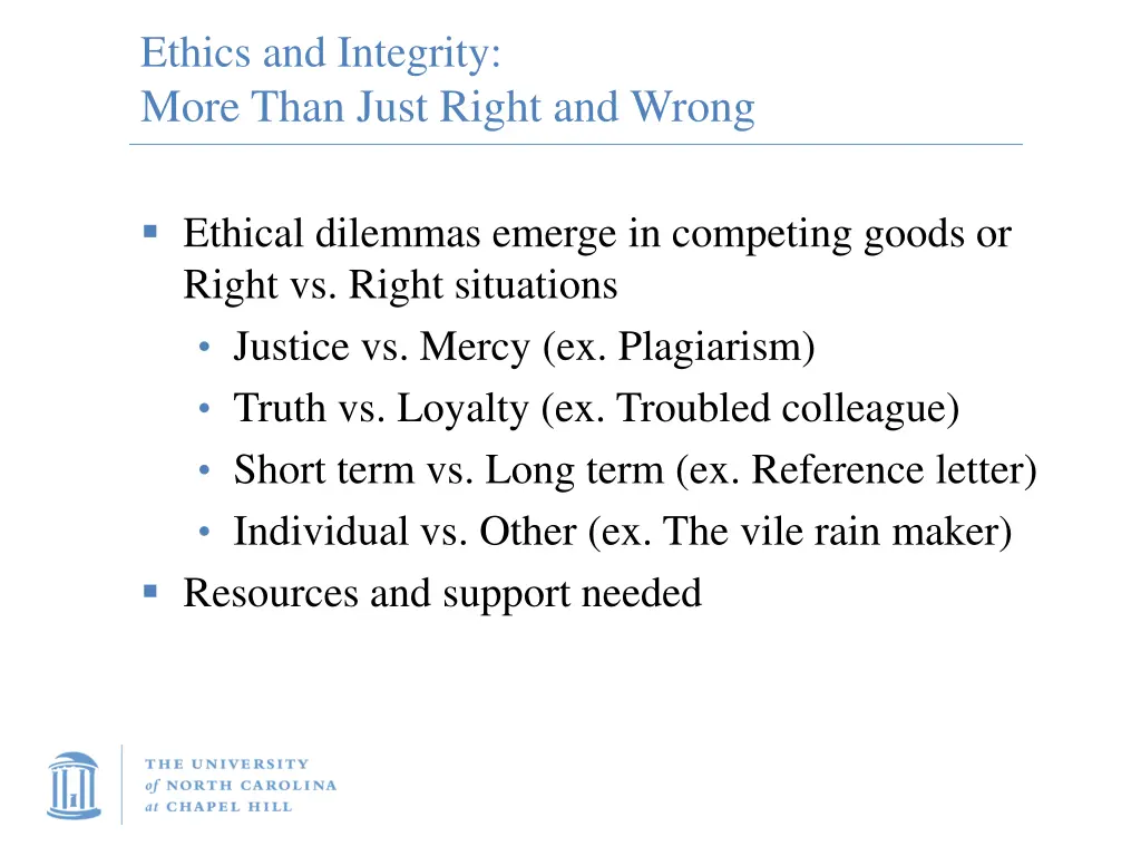 ethics and integrity more than just right